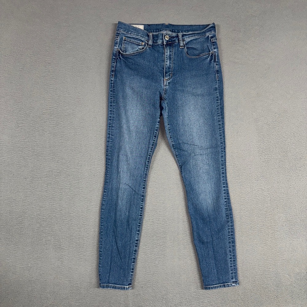 Gap Jeans Womens 6 Blue Mid Rise Jegging Stretch Distressed Denim Slim Fit